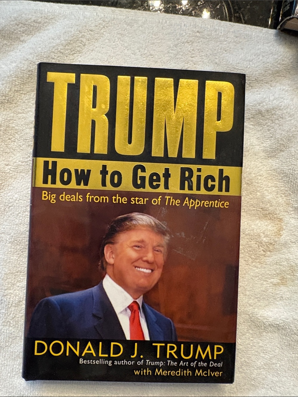 How to Get Rich Hardcover Book - Black and Gold
